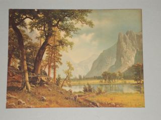 1940s Western Mountain Landscape Print by Albert Bierstadt