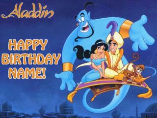 Aladdin Edible Image Cake Icing Topper Decoration Party