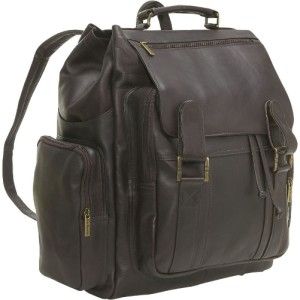 le donne traveler large leather backpack