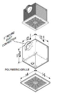 Broan Losone Quiet Bathroom Ceiling Exhaust Fan Ventilation 0 9 Sonnes 