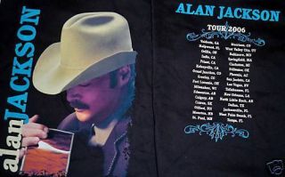 Alan Jackson New 2006 Tour T Shirt Medium $12 00 Sale
