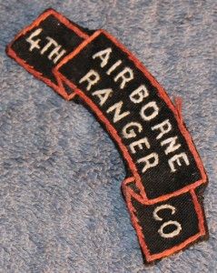 airborne ranger 4th co scroll tab patch vietnam war
