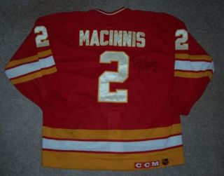 Al MacInnis Game Worn Jersey Calgary Flames Late 80S