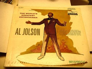 Decca DL 79074 Al Jolson 33 Record Album Minor Wear