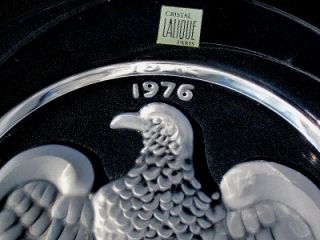 Lalique 1976 Annual Crystal Collector Plate LTD Edition Eagle   FRANCE
