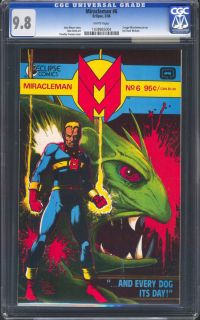 MIRACLEMAN 6 ALAN MOORE 1986 CGC 9 8 NM MT WHITE PAGES 