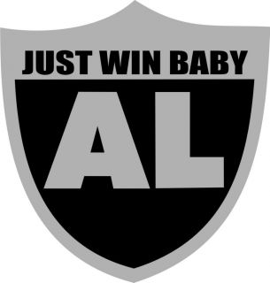 Al Davis Oakland Raiders Rip Sticker Just Win Baby Al Davis Rip 
