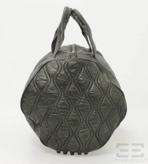 Alexander Wang Black Shimmer Leather Studded & Quilted Handbag