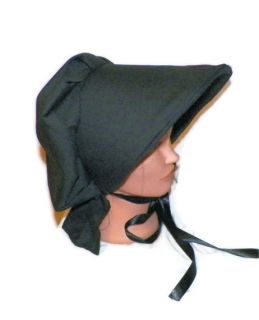 New Black Mourning Victorian Dress Bonnet Costume Civil War Hat 