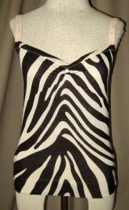 ALESSANDRO DELLACQUA Brown & Ivory Zebra Sweater Set NEW w/tags