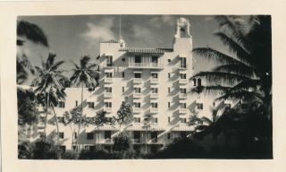 WWII 1940s Royal Hawaiian Hotel Side Closeup Hawaii Photo