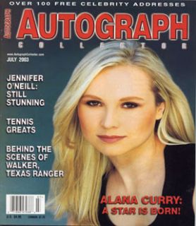 Autograph Mag Jul 2003 Alana Curry, Sam Loeb, Lindberg