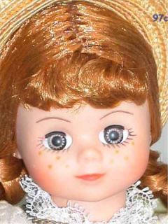 1990 MADAME ALEXANDER POLLY PIGTAILS MADC CLUB DOLL 8 EXCLUSIVE LTD 