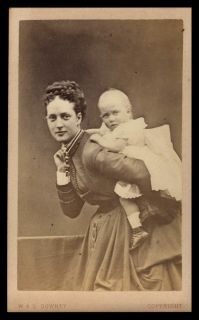 Alexandra of Denmark Wife of Edward VII Charming CDV w/ Baby Louise by 