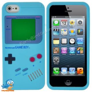 Azure Game Boy Style Silicone Phone Case Cover Skin for iPhone 5 5g 