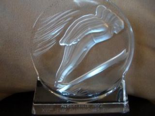 Lalique Albertville 1992 XVI Downhill Olympic Paperweight Limited 681 