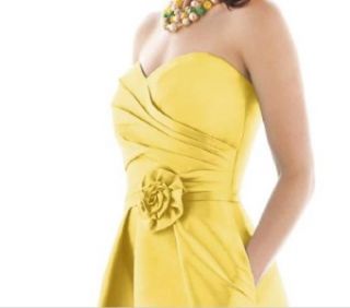 Alfred Sung 498 Bridesmaid Cocktail Dress Daffodil 22