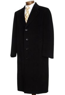 1195 CANALI Black Wool Overcoat Top Coat 42R Italy 52