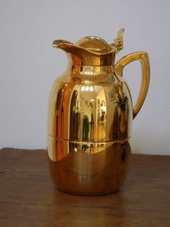 Alfie Juwel Gold Plated Brass Carafe Thermos
