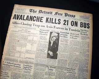 Aliquippa PA Pennsylvania Avalanche Bus Disaster 1942 World War II Old 