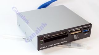 USB 3 0 3 5 Internal Card Reader with 1 Port USB Hub SDHC MMS XD M2 CF 