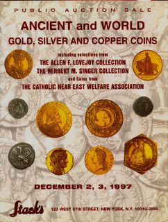 Stacks Auction 1997 Ancient and World Gold Silver and Copper Coins 