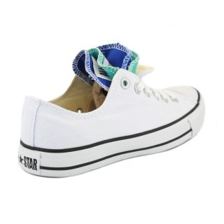 Converse All Star Multi Tongue Womens Laced Canvas Trainers White 