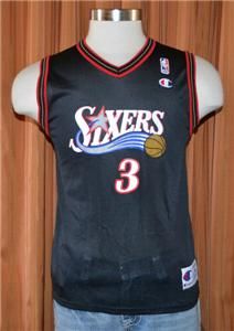 76ERS SIXERS ALLEN IVERSON #3 VINTAGE CHAMPION JERSEY YOUTH BOYS LARGE 