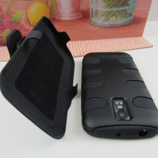 Black Rugged Impact Case Cover Holster T Mobile Samsung Galaxy S2 s II 