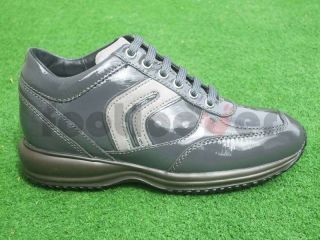 Scarpe Geox Happy D8356R C9002 Sneakers Donna Grey Vernice