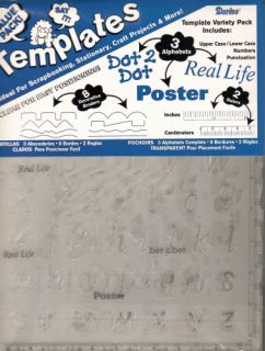 Variety Pack of Plastic Templates, New in Package