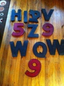 Vintage Lot of 11 Movie Theater Red Marquee Sign Letters Numbers 1950 