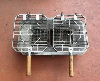 Vintage Cast Aluminum Hibachi Camping Barbecue Grill