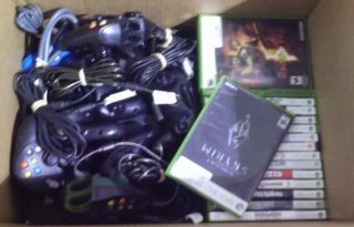 Xbox/Xbox360   Lot of (24) Defective 360 Games + (13) Accessories