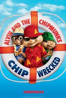 Alvin and The Chipmunks Chipwrecked Movie Poster 2 Sided Original Ver 