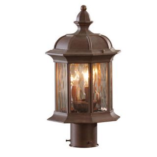 Allen Roth Olde Brick Outdoor Post Lantern Light 361346
