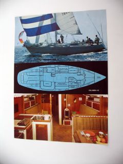 Columbia 43 Yacht sailboat boat 1970 print Ad
