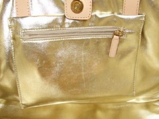   Pale Gold Mirror Monogram Amagansett Tote Bag Purse Handbag