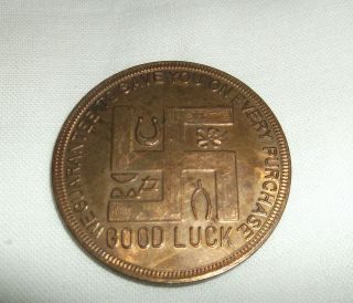 Allentown PA Coin Freemans Radio Shop, Swastika on back of Coin FREE 