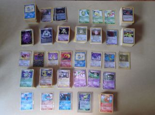 Almost 1000 Pokemon Cards Mixed Lot HOLOS Sets diferent Series Rares 