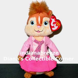 CT BRITTANY Chipette Alvin and the Chipmunks Ty Beanie Baby NEW Ready 
