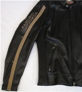   Davidson Leather Jacket Perforated Ambler 3XL 97091 06VM Mint