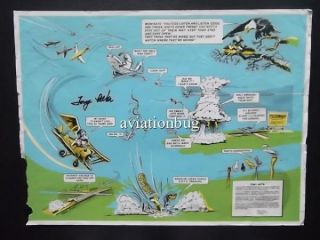 Signed Tony Levier Poster Lockheed Test Pilot Autograph