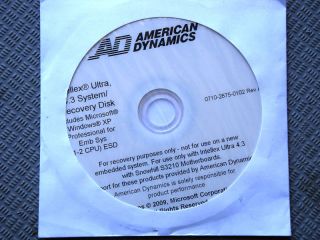 American Dynamics Intellex Ultra Recovery Disk VER4 3