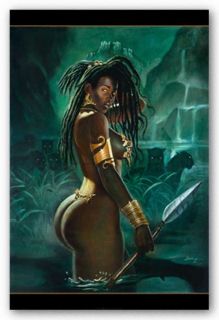 African American Art Female Warrior by Sterling Brown