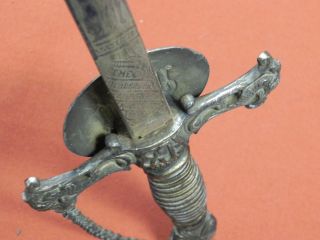 US Antique Henderson Ames Co Masonic Sword w Scabbard