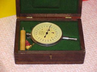 Vintage Ames Co SH 2206 Jeweled Micrometer in Wood Case Accessories 