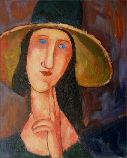 Hand Painted Oil Painting Repro Amedeo Modigliani Portrait of Jeanne 
