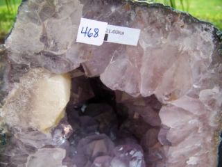amethyst geode nice quality cathedral w agate chunk a 480
