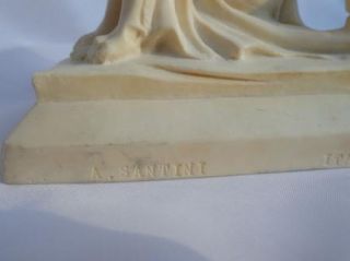 VTG Santini Italy Sculpture Pluto & Proserpina Marbled Resin Hades 